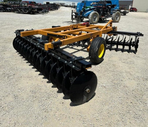 INDUSTRIAS AMERICA 2432 Pull - Type Offset Disk – 12' Wide Heavy - Duty Farm Disc Harrow with 24" Blades & Hydraulic Cylinder IA2432 - with | Sold by Uncle Wiener's Wholesale