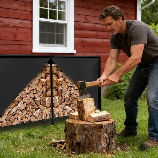 INEDRIMS 8 ft Firewood Rack Cover – 600D Heavy-Duty Waterproof Outdoor Log Holder Cover with Zipper, Ventilation & Wind Protection - Garden & Landscaping with | Sold by Uncle Wiener's Wholesale