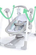 Ingenuity ConvertMe Swing - 2 - Seat - Raylan - with <B>Dimensions (Overall):</B> 25.6 Inches (H) x 21.5 Inches (W) x 31.1 Inches (D) | Sold by Uncle Wiener's Wholesale