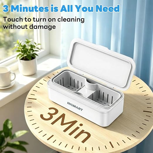 INSMART Ultrasonic Jewelry Cleaner – One-Touch Sonic Cleaning Machine for Rings, Glasses, Necklaces & Watch Bands - Electronics with | Sold by Uncle Wiener's Wholesale