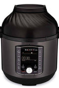 Instant Pot 8qt Pro Crisp EPC and Air Fryer: Stainless Steel, Pressure Cooker, Dishwasher - Safe, 1500W, Black, used - with <B>Dimensions (Overall):</B> 15.35 Inches (H) x 12.58 Inches (W) x 14.78 Inches (D) | Sold by Uncle Wiener's Wholesale
