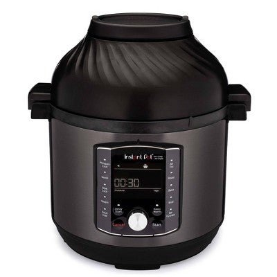 Instant Pot 8qt Pro Crisp EPC and Air Fryer: Stainless Steel, Pressure Cooker, Dishwasher - Safe, 1500W, Black, used - with <B>Dimensions (Overall):</B> 15.35 Inches (H) x 12.58 Inches (W) x 14.78 Inches (D) | Sold by Uncle Wiener's Wholesale