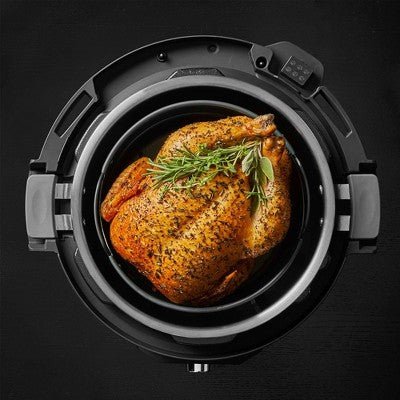 Instant Pot 8qt Pro Crisp EPC and Air Fryer: Stainless Steel, Pressure Cooker, Dishwasher - Safe, 1500W, Black, used - with <B>Dimensions (Overall):</B> 15.35 Inches (H) x 12.58 Inches (W) x 14.78 Inches (D) | Sold by Uncle Wiener's Wholesale