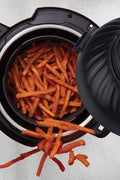 Instant Pot 8qt Pro Crisp EPC and Air Fryer: Stainless Steel, Pressure Cooker, Dishwasher - Safe, 1500W, Black, used - with <B>Dimensions (Overall):</B> 15.35 Inches (H) x 12.58 Inches (W) x 14.78 Inches (D) | Sold by Uncle Wiener's Wholesale