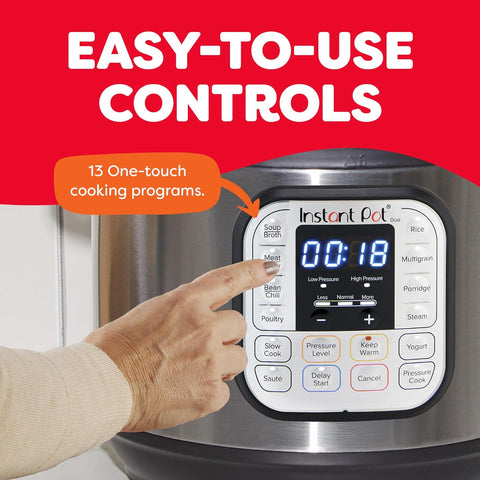 Instant Pot Duo 7 - in - 1 Electric Pressure Cooker, Slow Cooker, Rice Cooker, Steamer, Saute, Yogurt Maker, Warmer & Sterilizer, Includes App With Over 800 Recipes, Stainless Steel, 6 Quart, used item - with | Sold by Uncle Wiener's Wholesale
