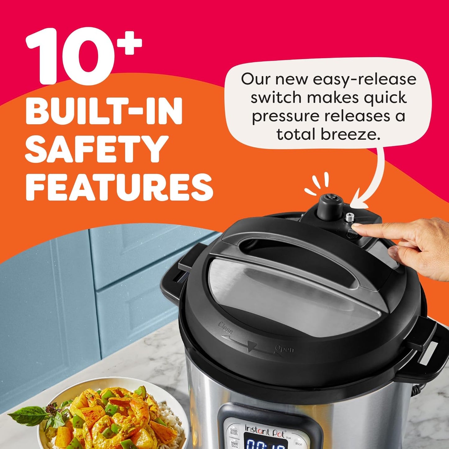 Instant Pot Duo 7 - in - 1 Electric Pressure Cooker, Slow Cooker, Rice Cooker, Steamer, Saute, Yogurt Maker, Warmer & Sterilizer, Includes App With Over 800 Recipes, Stainless Steel, 6 Quart, used item - with | Sold by Uncle Wiener's Wholesale