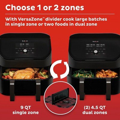 Instant Vortex 9 - quart Air Fryer with VersaZone Technology. SCRATCHES ON THE DISPLAY - with <B>Dimensions (Overall):</B> 15.1 inches (H) x 12.3 inches (W) x 15.9 inches (D) | Sold by Uncle Wiener's Wholesale