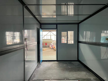 Insulated Folding Office Container 20ft Portable Building With Door & Windows - with Light Gray | Sold by Uncle Wiener's Wholesale