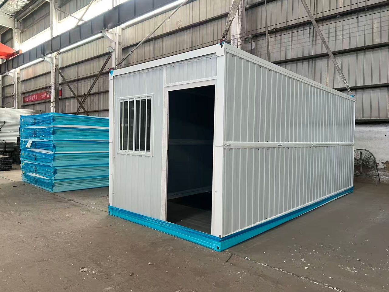Insulated Folding Office Container 20ft Portable Building With Door & Windows - with Light Gray | Sold by Uncle Wiener's Wholesale