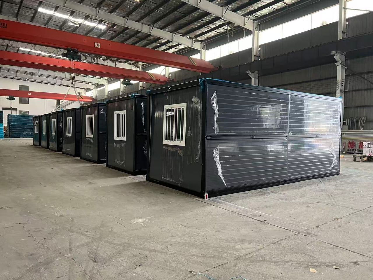 Insulated Folding Office Container 20ft Portable Building With Door & Windows - with Light Gray | Sold by Uncle Wiener's Wholesale