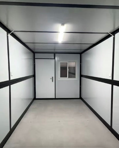 Insulated Folding Office Container 20ft Portable Building With Door & Windows - with Light Gray | Sold by Uncle Wiener's Wholesale