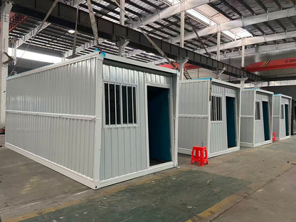 Insulated Folding Office Container 20ft Portable Building With Door & Windows - with Light Gray | Sold by Uncle Wiener's Wholesale