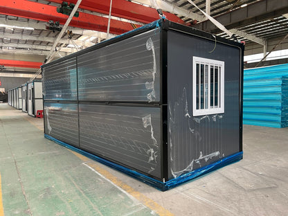 Insulated Folding Office Container 20ft Portable Building With Door & Windows - with Light Gray | Sold by Uncle Wiener's Wholesale