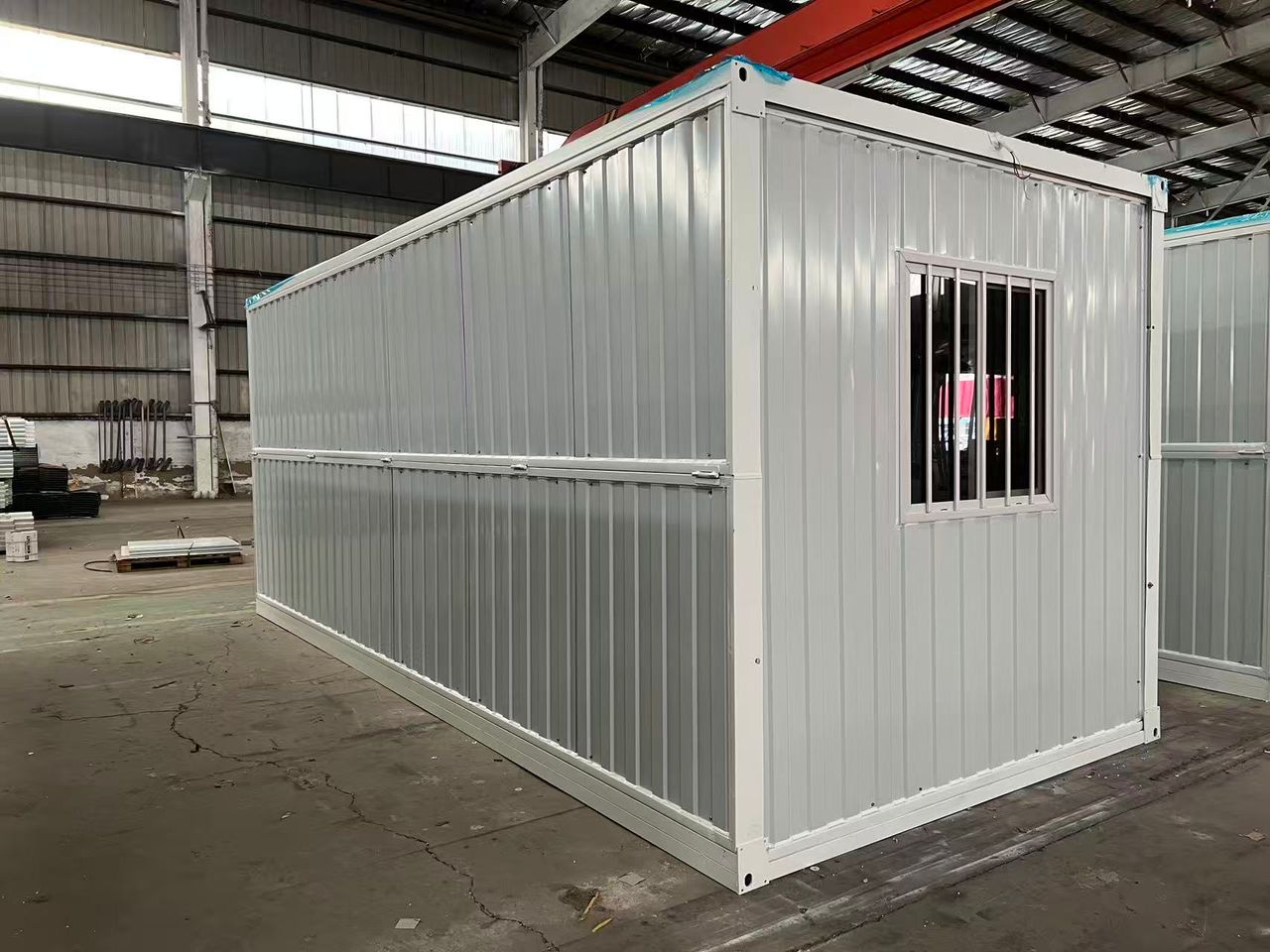 Insulated Folding Office Container 20ft Portable Building With Door & Windows - with Light Gray | Sold by Uncle Wiener's Wholesale