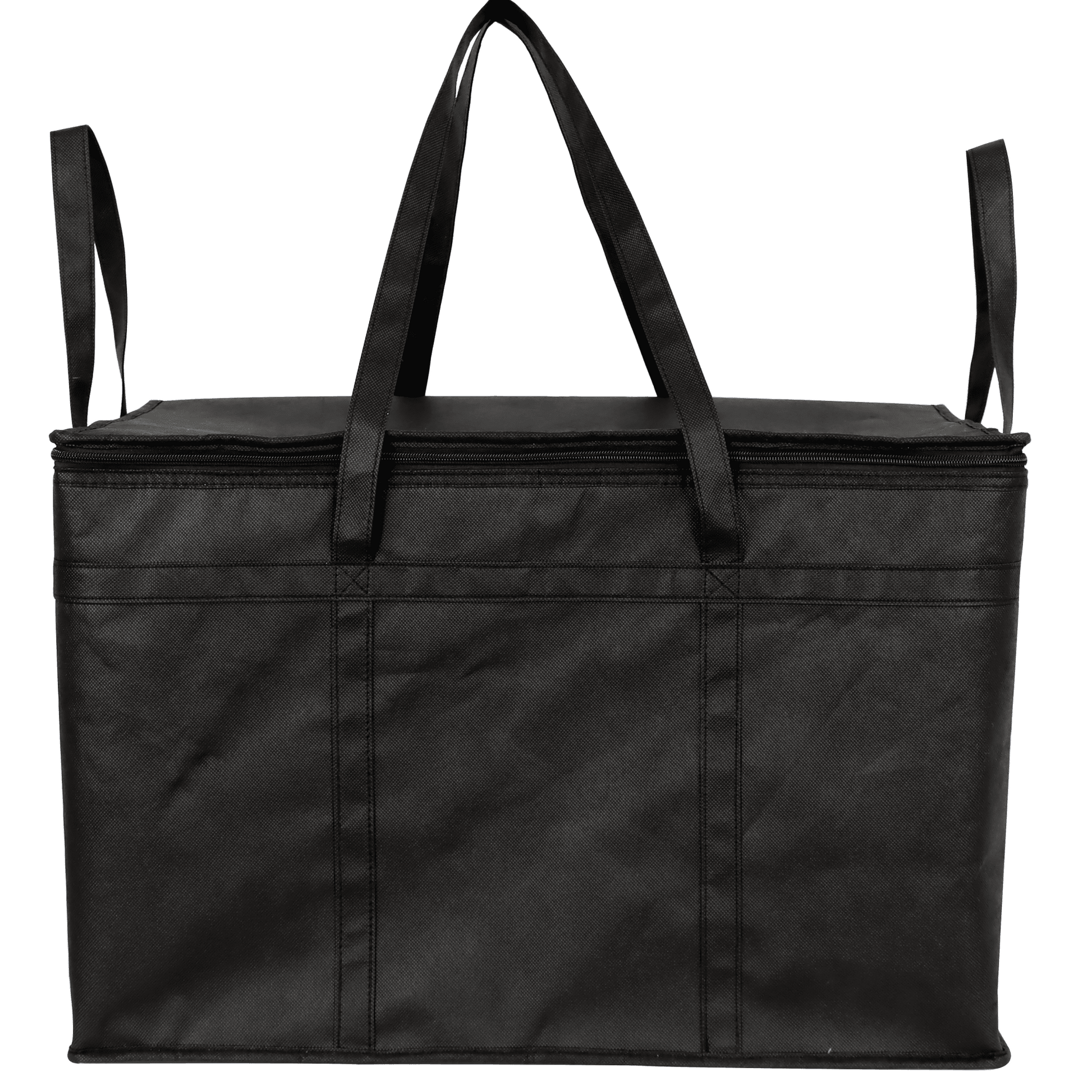 Insulated Food Delivery Cooler Bag | Thermal Catering Tote with Carry Straps - with Black 21" x 11" x 10" | Sold by Uncle Wiener's Wholesale