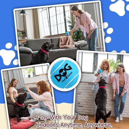 Insum 4 Pack Squeaky Dog Balls 2.5 Inch Tennis Balls for Dogs - with | Sold by Uncle Wiener's Wholesale