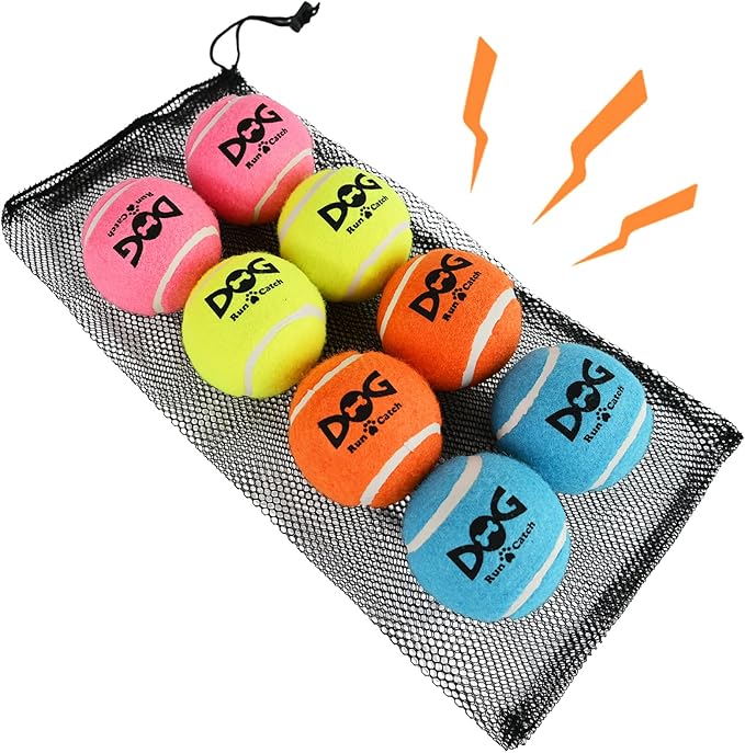 Insum 4 Pack Squeaky Dog Balls 2.5 Inch Tennis Balls for Dogs - with | Sold by Uncle Wiener's Wholesale