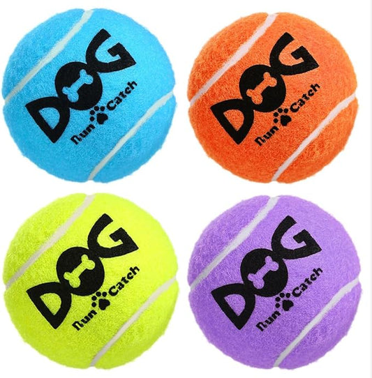 Insum 4 Pack Squeaky Dog Balls 2.5 Inch Tennis Balls for Dogs - with | Sold by Uncle Wiener's Wholesale