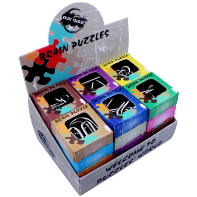 Intelligence Magic Lock Puzzle Game – Brain Teaser Fidget Toy Display Box, 24 - Piece Set – 7P39DL - with | Sold by Uncle Wiener's Wholesale