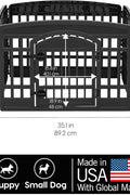 IRIS USA 24" Exercise 4 - Panel Pet Playpen with Door, Dog Playpen For Puppy Small Dogs Keep Pets Secure Easy Assemble Easy Storing Customizable Non - Skid Rubber Feet, Black - with 4 Panel, 24"H | Sold by Uncle Wiener's Wholesale