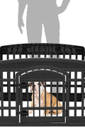 IRIS USA 24" Exercise 4 - Panel Pet Playpen with Door, Dog Playpen For Puppy Small Dogs Keep Pets Secure Easy Assemble Easy Storing Customizable Non - Skid Rubber Feet, Black - with 4 Panel, 24"H | Sold by Uncle Wiener's Wholesale