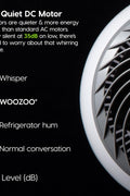 IRIS USA WOOZOO Desk Fan with Remote, Oscillating Table Air Circulator, 10 Speeds, 89ft Max Air Distance, 120° Adjustable Tilt, 35db Low Noise Motor, Small Fan for Bedroom, Office, Dorm, White - with WHITE | Sold by Uncle Wiener's Wholesale