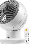 IRIS USA WOOZOO Desk Fan with Remote, Oscillating Table Air Circulator, 10 Speeds, 89ft Max Air Distance, 120° Adjustable Tilt, 35db Low Noise Motor, Small Fan for Bedroom, Office, Dorm, White - with WHITE | Sold by Uncle Wiener's Wholesale