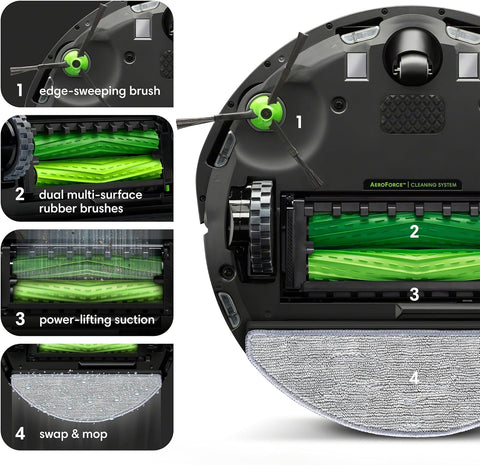 iRobot® Roomba Combo® i3+ (3574) Robot Vacuum Cleaner and Fringe Mop - with | Sold by Uncle Wiener's Wholesale