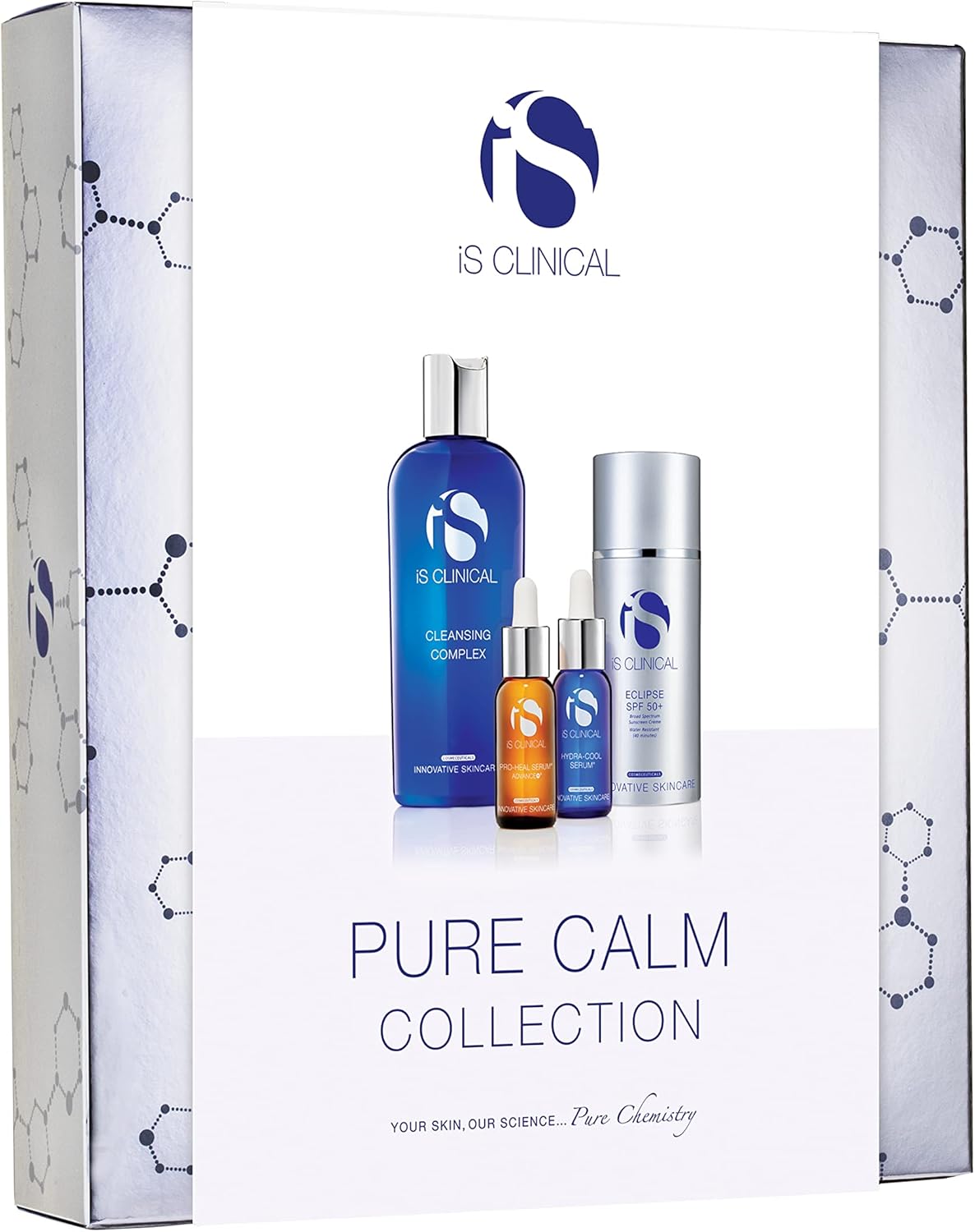 iS CLINICAL Pure Calm Collection - Calming Skincare Full Regime, Collection Gift Set, Perfect for Red or Irritated Skin - with | Sold by Uncle Wiener's Wholesale