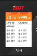 ISDT Air8 Smart Battery Charger – 500W 20A Output for 1–8S LiPo and Li-Ion Packs