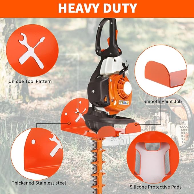 Iulrtba Heavy-Duty Weed Eater Wall Mount Hangers 3-Pack – Steel String Trimmer Storage Hooks for Garage, Shed & Workshop - General Equipment with | Sold by Uncle Wiener's Wholesale