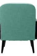 Jayden Creation Elva 25.4" W x 29.1" D x 32.7" H Rattan Armchair – Handcrafted Accent Chair - with Teal | Sold by Uncle Wiener's Wholesale