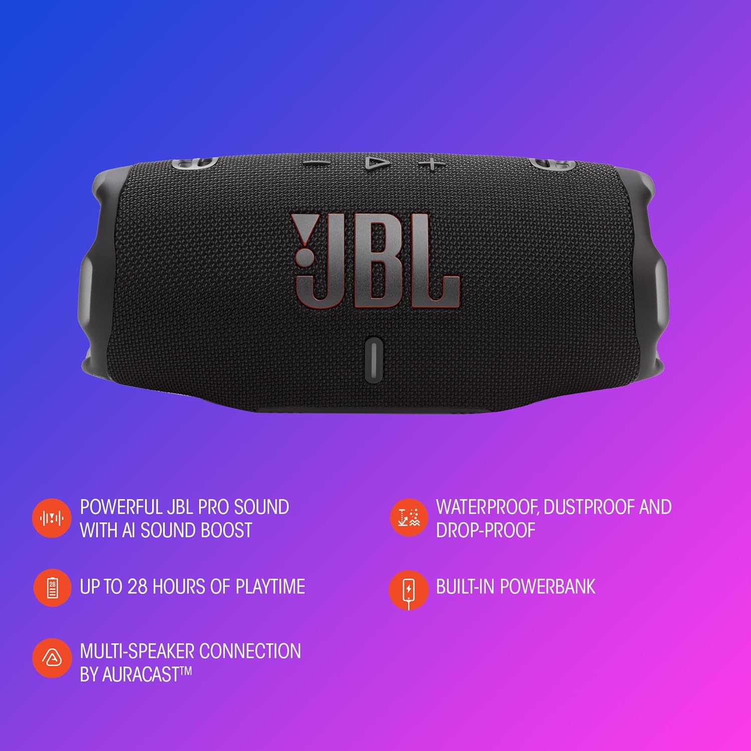 JBL Charge 6 Portable Waterproof Drop - Proof Bluetooth Speaker with Powerbank - Electronics with | Sold by Uncle Wiener's Wholesale