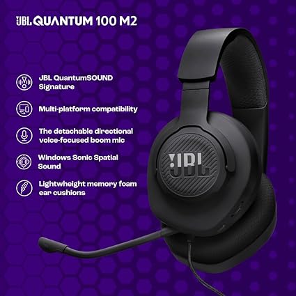 JBL Quantum 100M2 Wired Gaming Headset with Detachable Microphone - Electronics with | Sold by Uncle Wiener's Wholesale