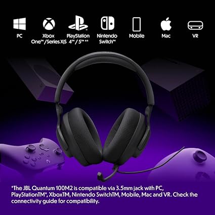 JBL Quantum 100M2 Wired Gaming Headset with Detachable Microphone - Electronics with | Sold by Uncle Wiener's Wholesale