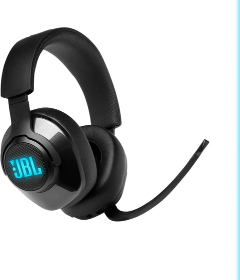 JBL Quantum 400 Wired Over - Ear Gaming Headset with 3.5mm Audio Cable, USB Cable and Game - Chat Balance Dial - Black - with | Sold by Uncle Wiener's Wholesale