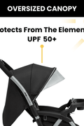 Jeep TurboGlyde Reversible Handle Stroller by Delta Children, Black - with Black | Sold by Uncle Wiener's Wholesale