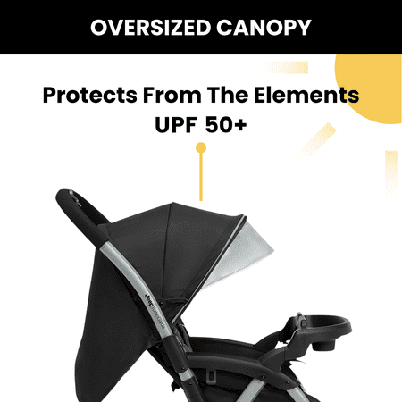 Jeep TurboGlyde Reversible Handle Stroller by Delta Children, Black - with Black | Sold by Uncle Wiener's Wholesale