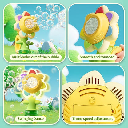 JOI MEW 2 Pack Rechargeable Flower Bubble Guns for Kids with LED Lights and 10 Refill Solutions - with | Sold by Uncle Wiener's Wholesale