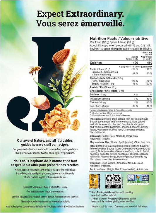 Jordans Morning Crisp Bursting with Nuts Granola Cereal 400g - Snack with | Sold by Uncle Wiener's Wholesale