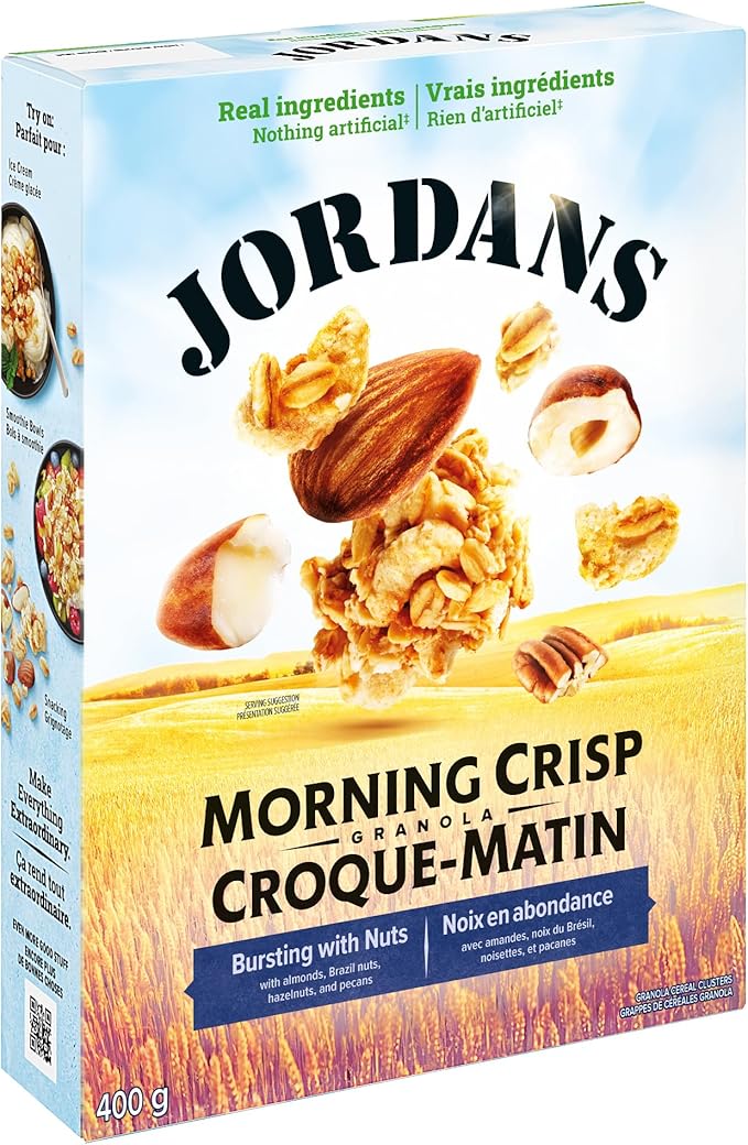 Jordans Morning Crisp Bursting with Nuts Granola Cereal 400g - Snack with | Sold by Uncle Wiener's Wholesale