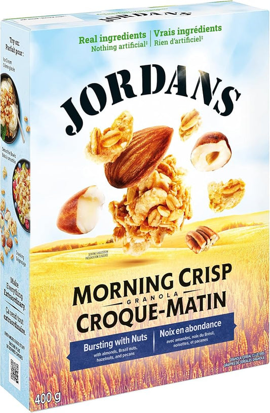 Jordans Morning Crisp Bursting with Nuts Granola Cereal 400g - Snack with | Sold by Uncle Wiener's Wholesale