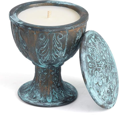 JueOne Scented Soy Candle – Natural Soy Wax Aromatherapy Candle in Decorative Cement Jar for Home Décor & Gifts - Home decor with antique | Sold by Uncle Wiener's Wholesale