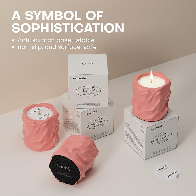 JueOne Scented Soy Candle – Natural Soy Wax Aromatherapy Candle in Decorative Cement Jar for Home Décor & Gifts - Home decor with | Sold by Uncle Wiener's Wholesale
