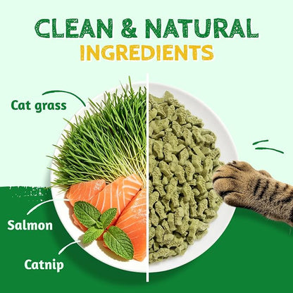 Just Try Feline Grass Cat Treats 380g – Assorted Flavor & Cat Grass -Flavoured Treats for Cats & Kittens - Pet products with Salmon | Sold by Uncle Wiener's Wholesale