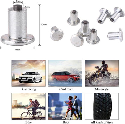 JX Tire Studs – 500 pcs Anti - Slip Snow & Ice Traction Screws (10 mm & 12 mm Options) - with 10MM | Sold by Uncle Wiener's Wholesale