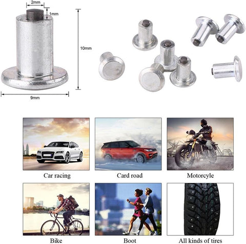 JX Tire Studs – 500 pcs Anti - Slip Snow & Ice Traction Screws (10 mm & 12 mm Options) - with 10MM | Sold by Uncle Wiener's Wholesale
