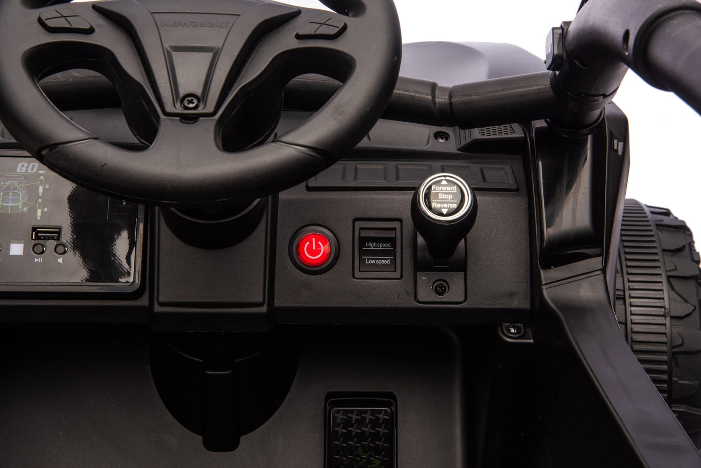 Kawasaki KRX 1000 Licensed 24V Ride - On Car – Remote Control, EVA Wheels, Leather Seat - with Black & Green | Sold by Uncle Wiener's Wholesale