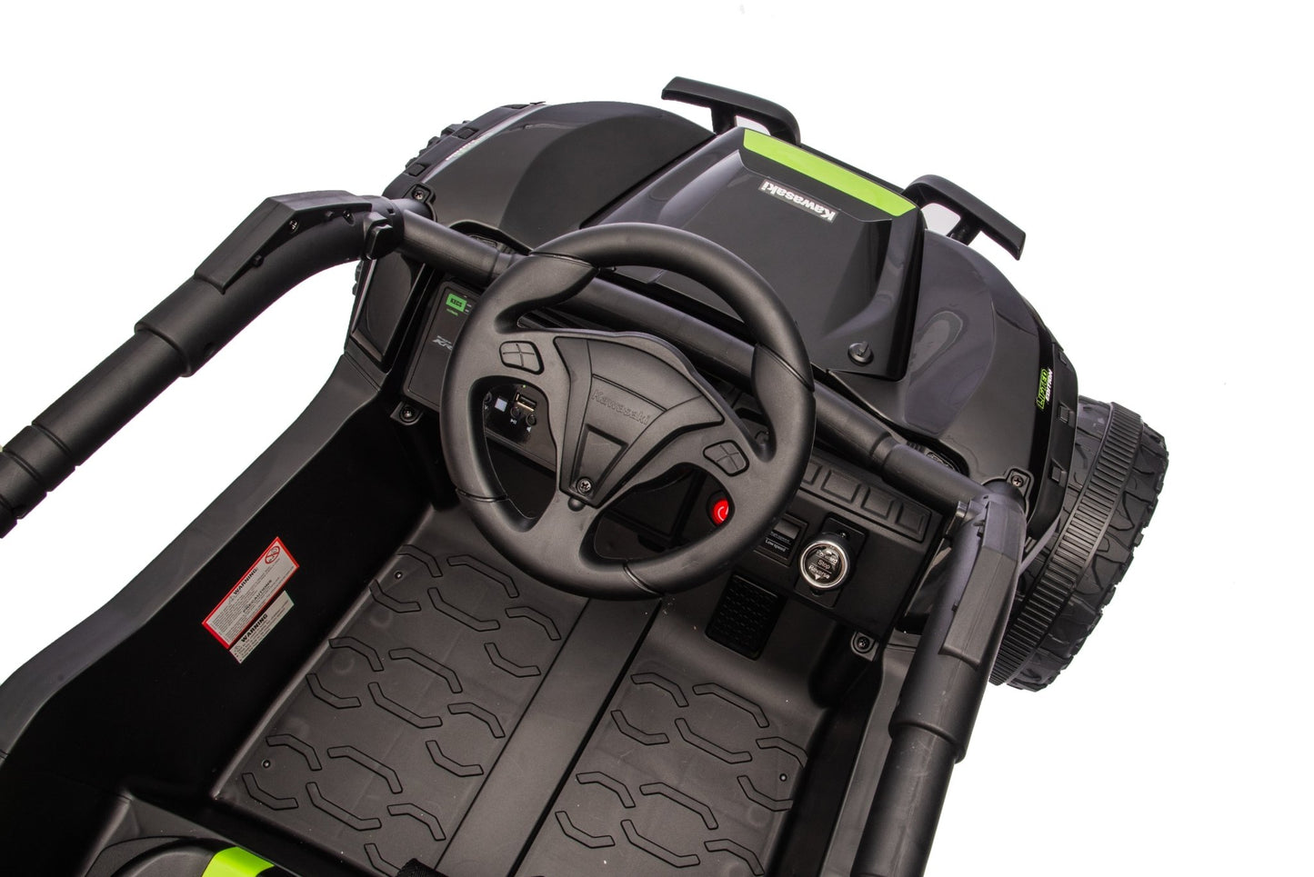 Kawasaki KRX 1000 Licensed 24V Ride - On Car – Remote Control, EVA Wheels, Leather Seat - with Black & Green | Sold by Uncle Wiener's Wholesale