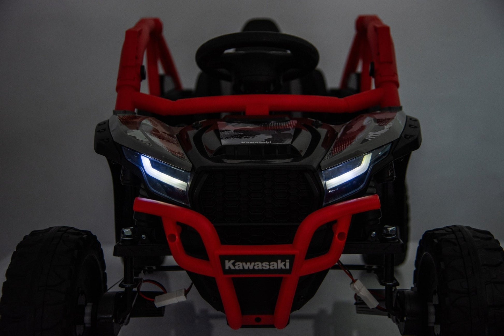 Kawasaki KRX 1000 Licensed 24V Ride - On Car – Remote Control, EVA Wheels, Leather Seat - with Black & Green | Sold by Uncle Wiener's Wholesale